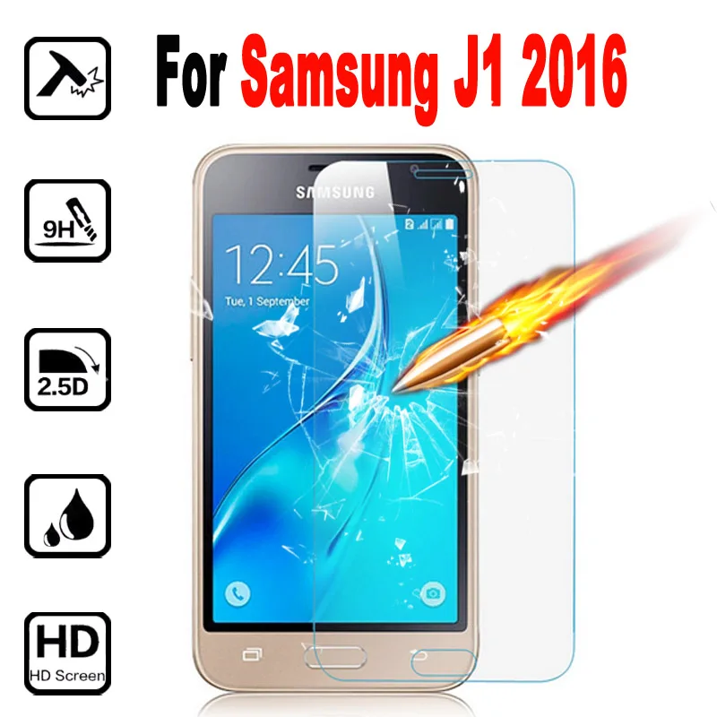 

j1 2016 Screen Protector Tempered Glass For Samsung Galaxy J1 J120F 2016 SM-J120F Protective Film for Samsung J 120F Glas 2pcs