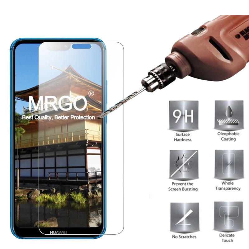 

MRGO For Huawei P20 Lite Tempered Glass Film On Mobile Protective 9H 2.5D For Huawei P20 Lite Screen Protector Tempered Glass