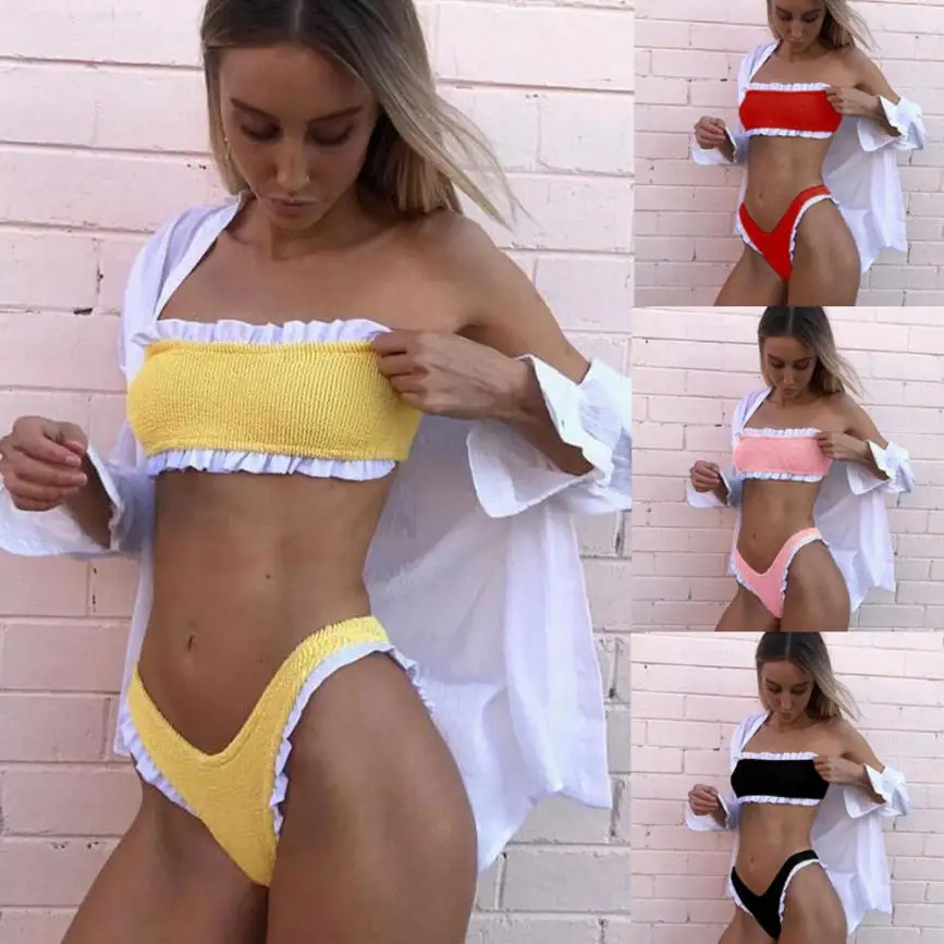 

Women Push-Up Padded Bra Beach Bikini Set Swimsuit Sexy Swimwear