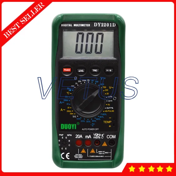 DY2201D Multifunctional Automotive Multimeter Specifications in