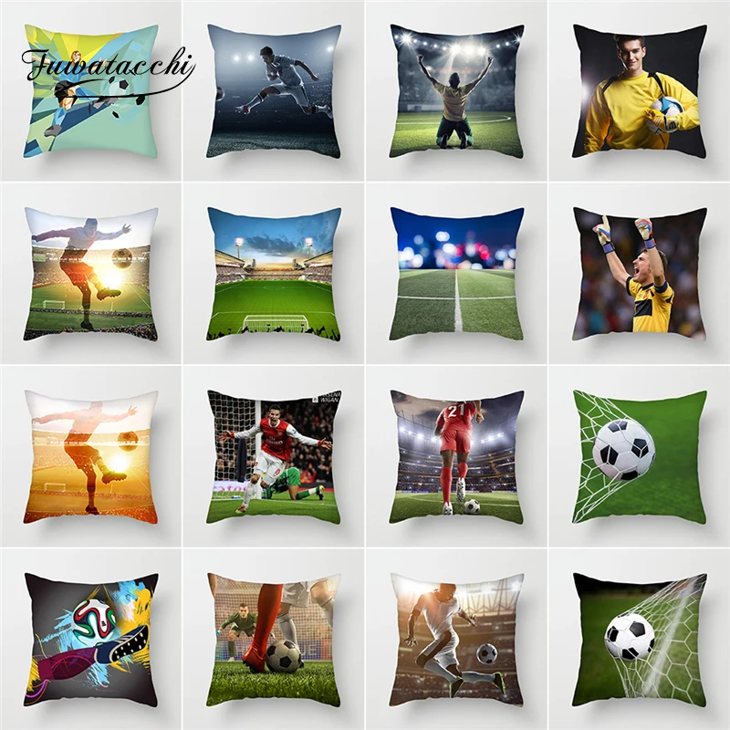 

Fuwatacchi Football Game Cushion Cover Shooting Sports Printed Pillow Cover For Home Sofa Decoration World Cup Pillowcases