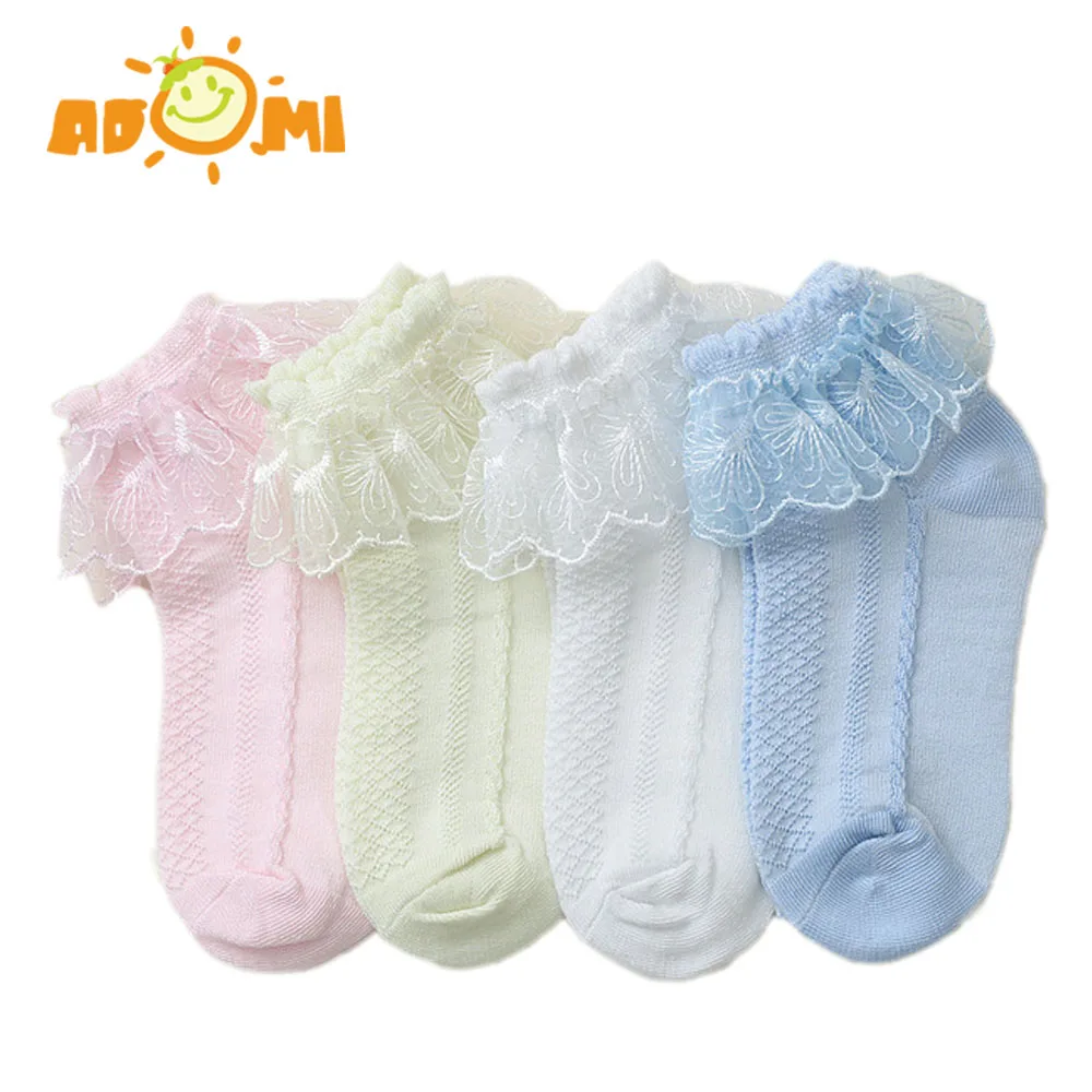 ADOMI Summer Baby Girls Kids Toddler White Pink Cotton Lace Ruffle