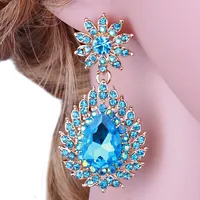 FARLENA Jewelry Elegant Water Drop Earrings Fashion Crystal Rhinestones Earrings for women wedding 1