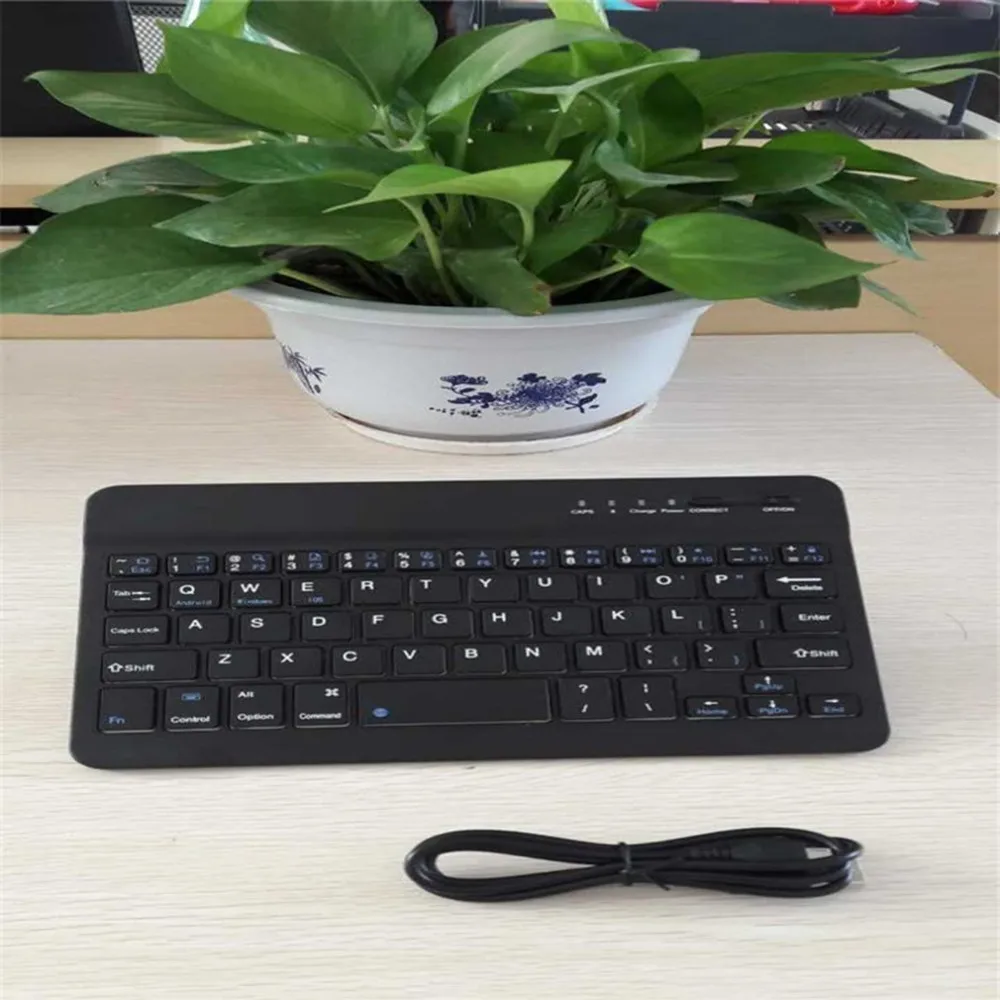 

7 inch Bluetooth 10 Meters Wireless Reception Distance Office Gaming Mouse Keyboard Three Systems Common Keyboard