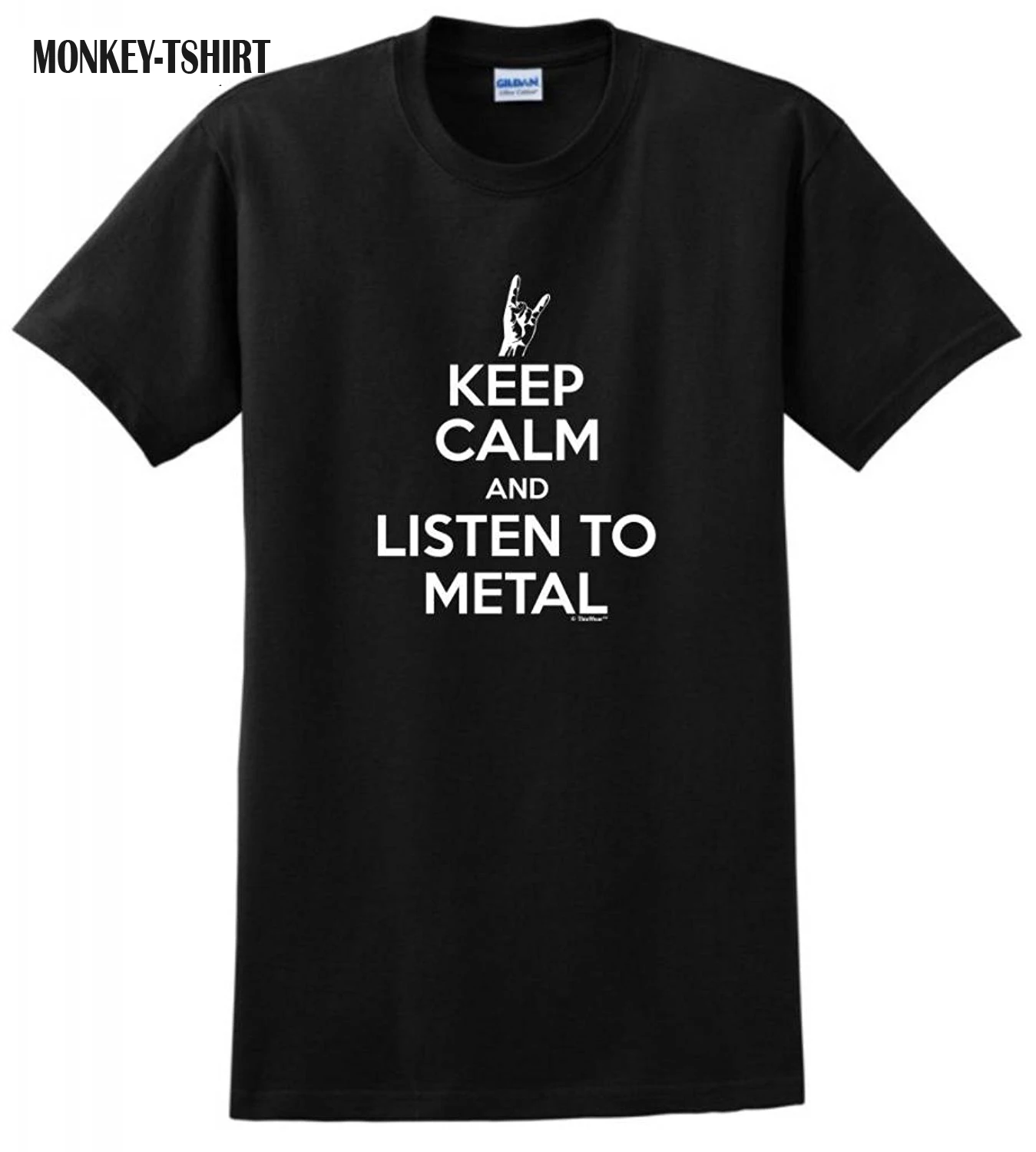 Футболка GILDAN Keep Calm and Listen to Metal|Футболки| |