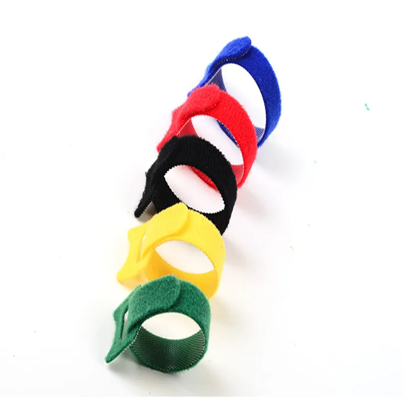 

100pcs/lot Magic sticker nylon buckle cable ties reusable Self-adhesive headphone cable line bundle nylon cable ties Magic tie