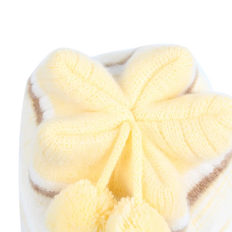 Bear Winter Hats For Newborns Crochet Baby Beanie Cotton Soft Corchet Pattern Hat Warm Newborn Pompom Hat Baby Girls Clothing (7)
