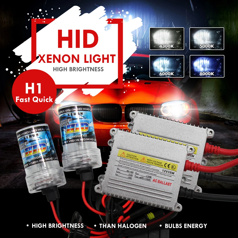 Modifygt H1 35 Вт AC 12 В Xenon HID комплект H4 H7 автомобильный стайлинг фары для автомобиля 6000K