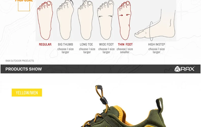 RAX уличная дышащая походная обувь мужские легкие прогулочные треккинговые кроссовки женские противоскользящие альпинистские ботинки водонепроницаемые