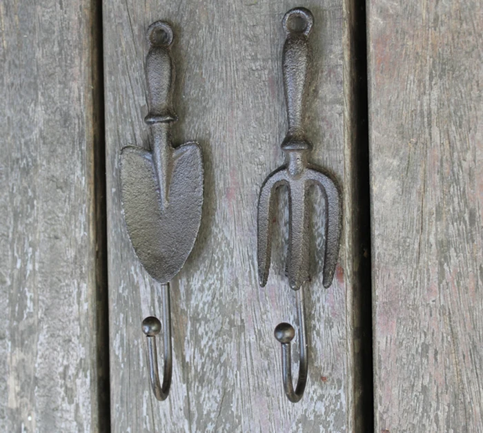 2 Sets Cast Iron Wall Hook Spade Shovel Fork Shape Vintage ... 2 Sets Cast Iron Wall Hook Spade Shovel Fork Shape Vintage