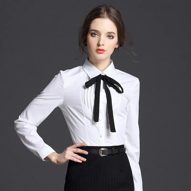 Aliexpress.com : Buy 2018 New White Bow knot Blouse Women Summer Shirt ...