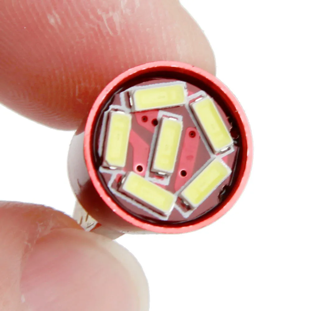 1pcs LED T10 3014 6 SMD LED W5w 194 168 Canbus Non-error Pure White Wedge  (4)