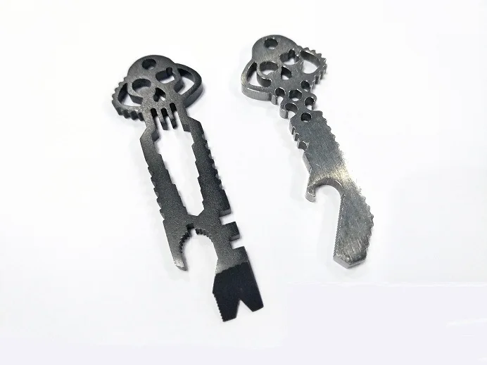 

EDC Amazing Outdoor Stainless Skull EDC Survival Pocket Tool Key Ring Chain Bottle Opener Multi-functional Screwdriver Camping
