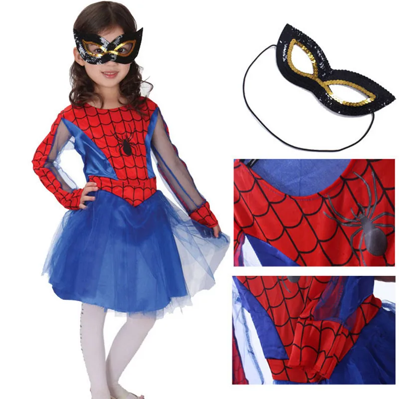 mxl 2016 fancy super spider girl children spiderman cosplay hallowean masquerade party kids hero costume birthday gift dress - Spider Girl Halloween Costumes mxl 2016 fancy super spider girl children spiderman cosplay hallowean masquerade party kids hero costume birthday gift dress - Spider Girl Halloween Costumes