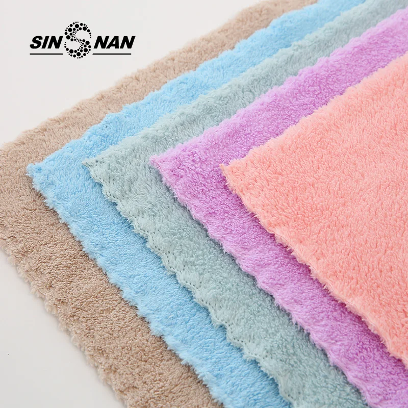 

SINSNAN 30X30cm Microfiber Face Towel China Super Soft Absorbent Hand Towel Small Kitchen Towels Quick-Dry Multipurpose Towels
