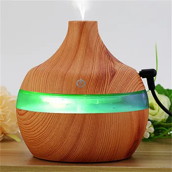 

Candimill New Style 300ML USB Wood Grain Air Humidifier Colorful Lamp Ball Water Drop Humidifier Aromatherapy Machine