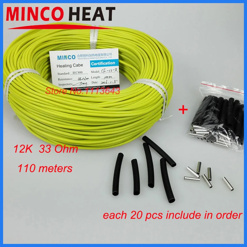 

12K Infrared Floor Heating Cable System Carbon Fiber Electric Hotline Wire 3mm Rubber, Can DIY Electric Blanket