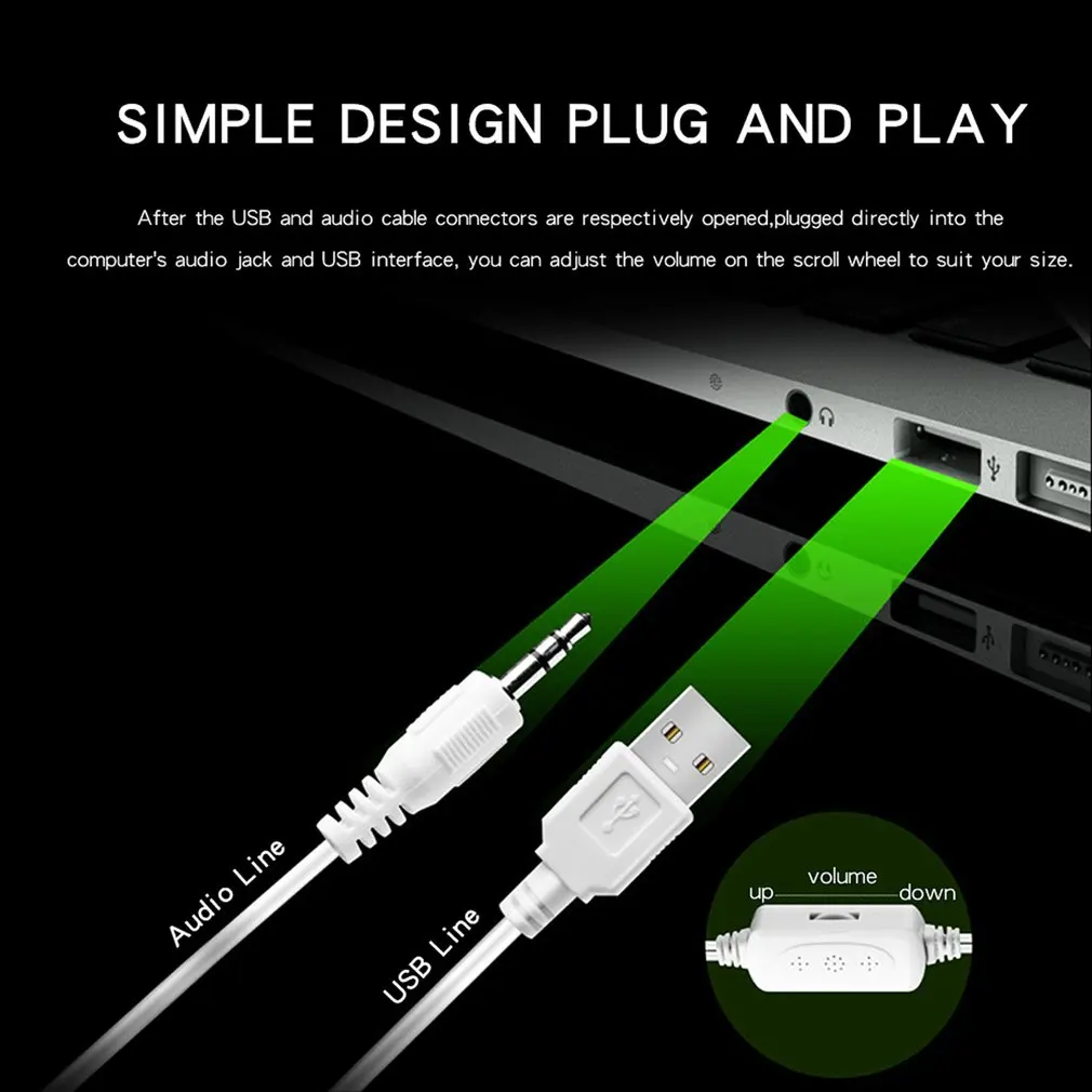 Динамик 3,5 мм Проводные настольные колонки для ноутбука USB Компьютерный громкоговоритель