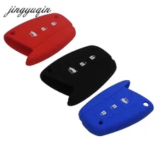 jingyuqin Silicone Case Car Key Cover For Hyundai Solaris ix35 ix45 Accent Elantra Santa Fe 3 Buttons Remote Key Accessories