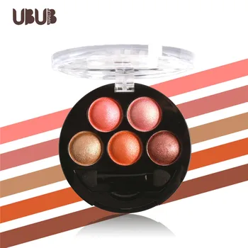 

UBUB shimmer eyeshadow palette waterproof metallic 5 colors baked eyeshadow powder Makeup pigment Beauty cosmetic UB007