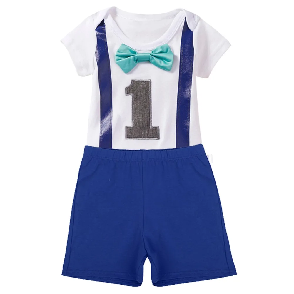 Newborn Baby Boys Girls 1st Birthday Cake Smash Romper Bodysuit Jumpsuit Outfits
