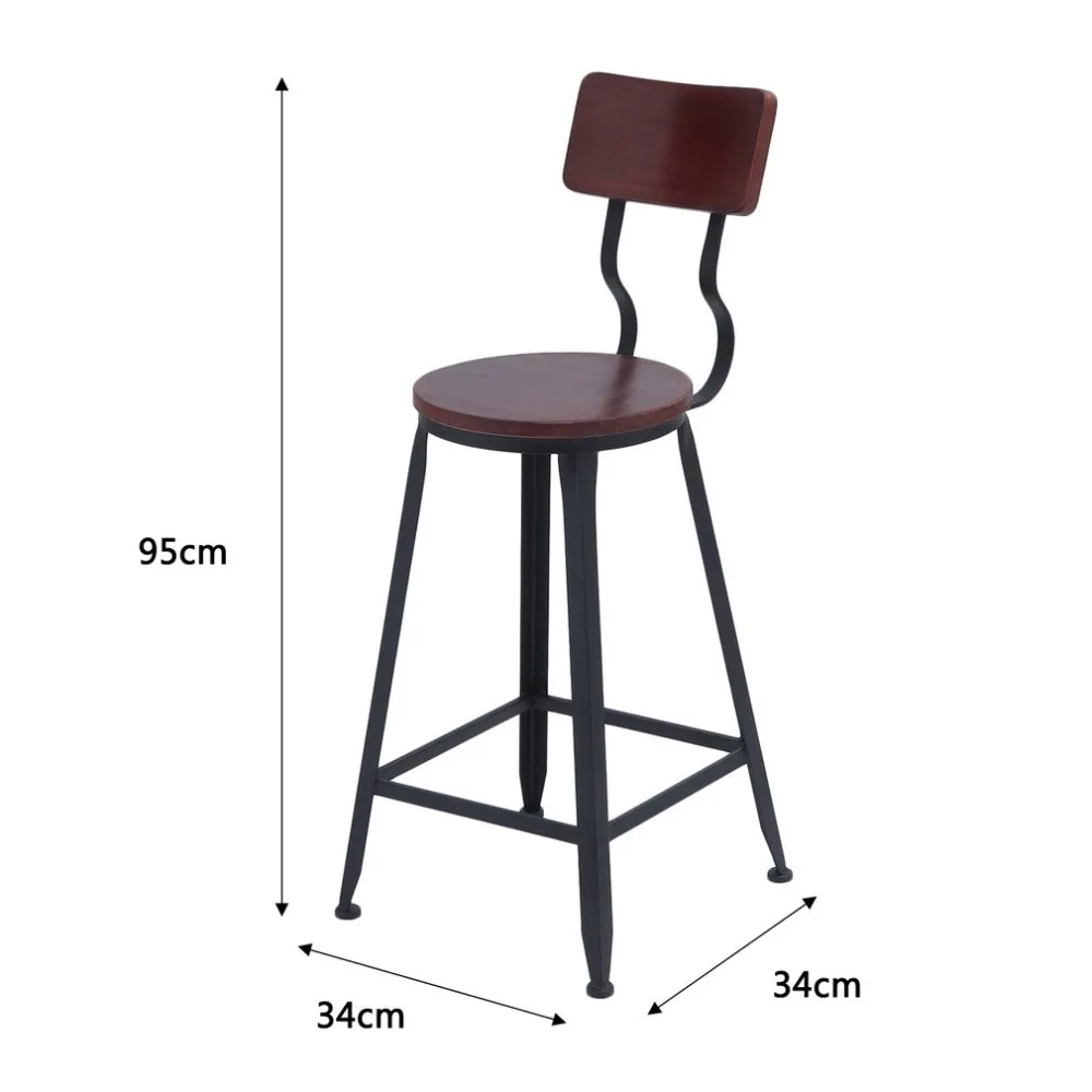DE New Modern Durable Kitchen Dining Chair Sturdy Pub High Barstool Comfortable Modern Bar Stool Industrial Style Home Furniture DE New Modern Durable Kitchen Dining Chair Sturdy Pub High Barstool Comfortable Modern Bar Stool Industrial Style Home Furniture