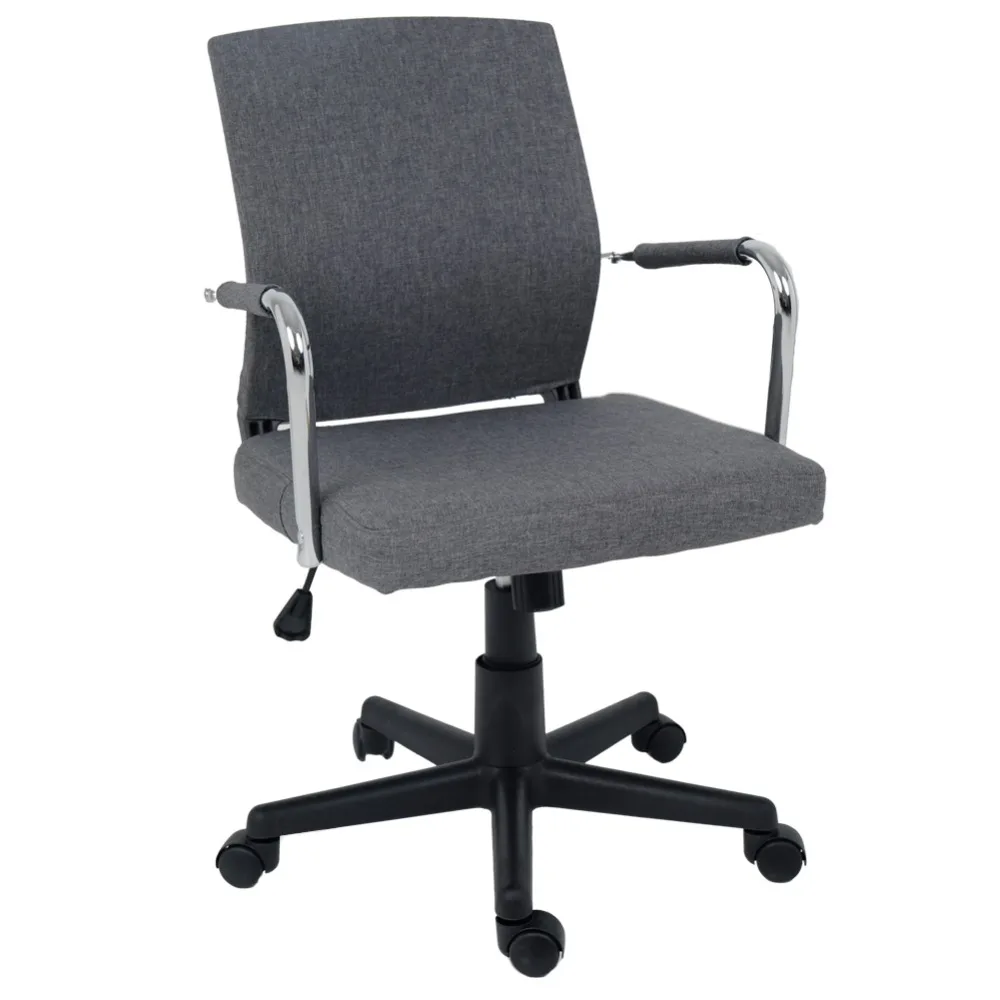 

Wahson Grey Fabric Swivel Office Chair Minimalist Mid Back Adjustable Computer Desk Chair Task Chair by Wahson