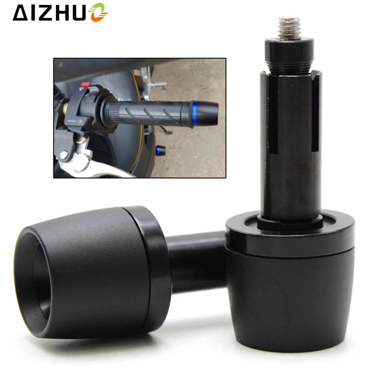 Motorcycle Handlebar Ends CNC 22mm Universal Motor Hand Bar End Slider