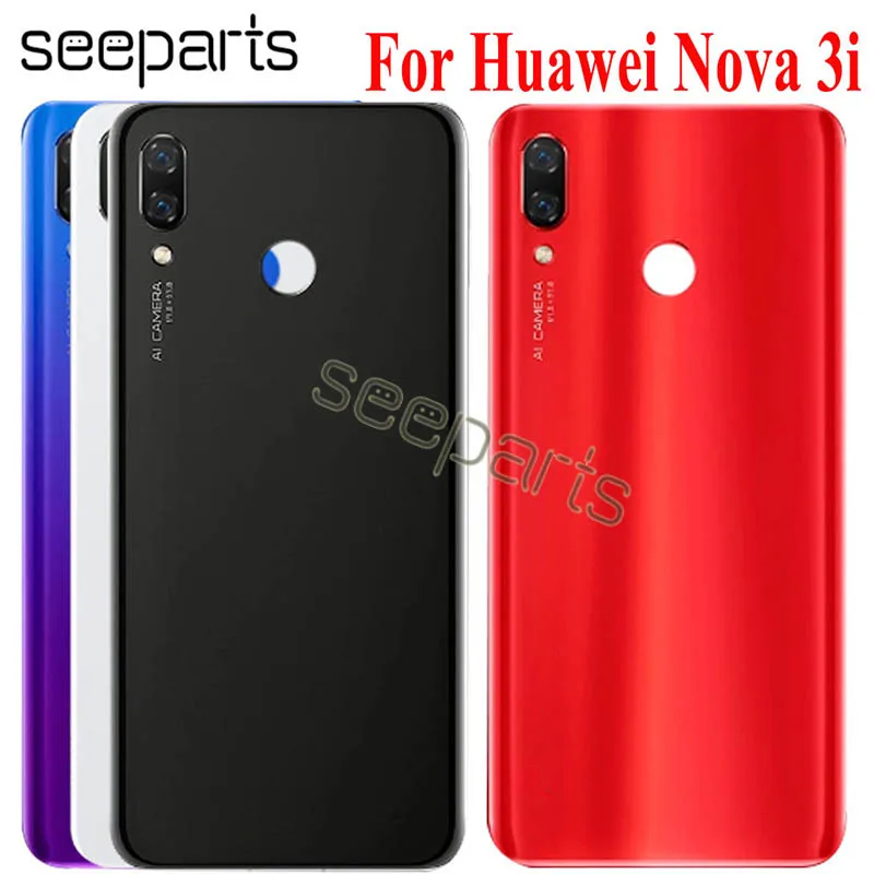 Huawei Nova 3I крышка батареи задняя крышка Стекло Nova 3i Задняя крышка батареи корпус чехол для huawei P Smart Plus замена крышки батареи