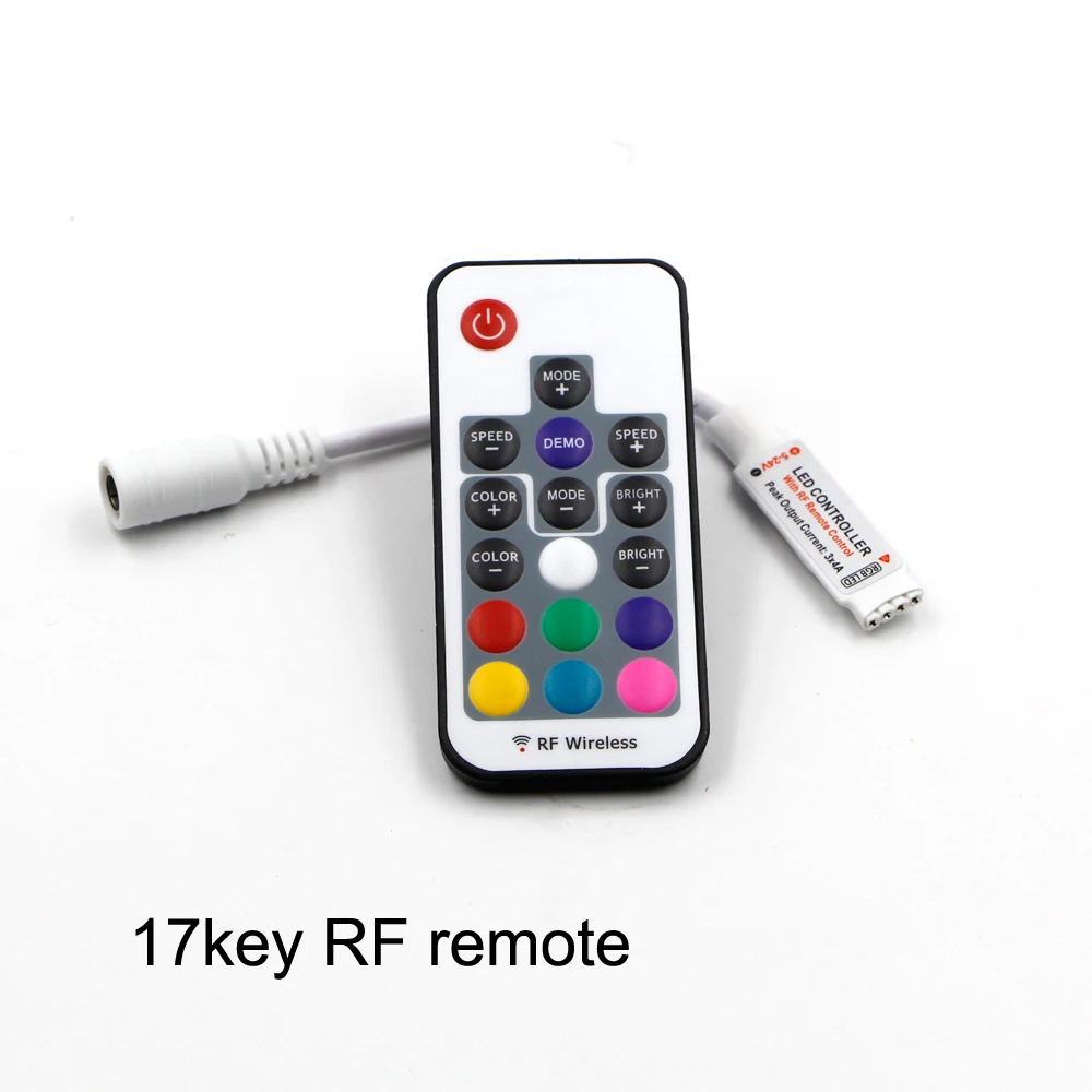 USB RGB светодиодный контроллер 24key 44key 17key RF Беспроводной мини-пульт дистанционного управления для RGB 3528 5050 светодиодный лента освещения 5v 12v