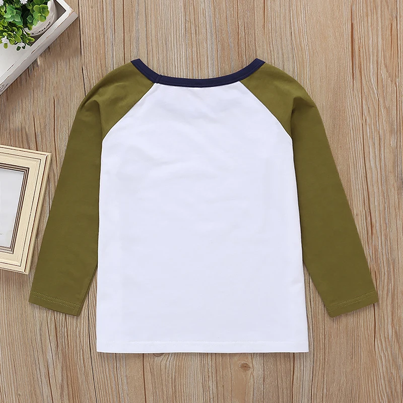 Хлопковая детская футболка в простом стиле; повседневная одежда для малышей; футболка для маленьких мальчиков; детская футболка с длинными рукавами; сезон весна-осень