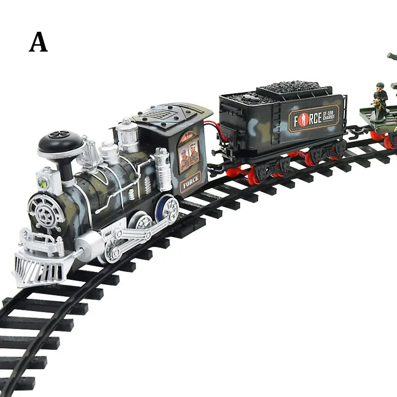Пульт дистанционного управления автомобиль электрический паровой дым RC трек поезд моделирование модель перезаряжаемый Набор Модель Детская игрушка