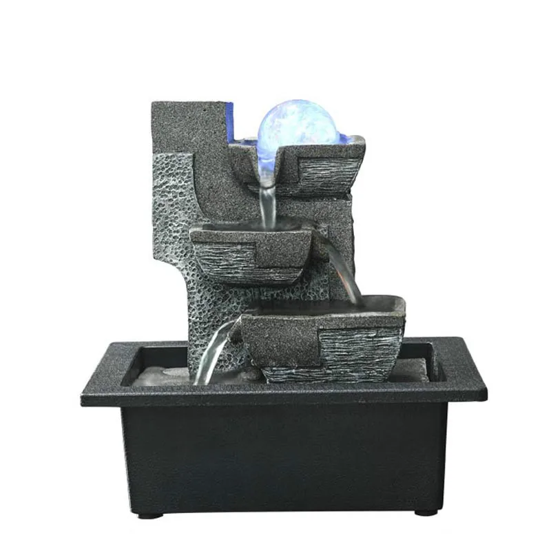 110V 220V Europe LED Mini Fountain Tabletop Air Humidifier Feng Shui