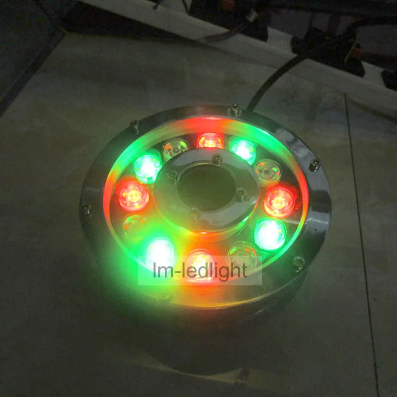 RGB LED piscina luz 12 V 12 W IP68 LED luz subacuática caliente/neutral/frío blanco rosa amarillo azul Piscina