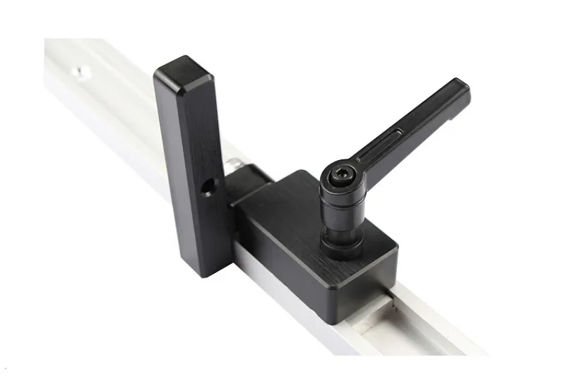 Fermascivolo Per Guide A T - Limitatore In Alluminio Per Lavorazione Legno, Tipo 75mm - Foto 4