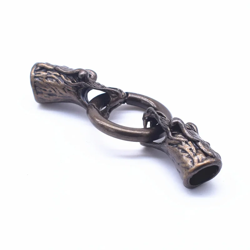 1 комплект застежки под античную кожу крокодила 8 мм|clasps connector|crocodile claspantique silver |