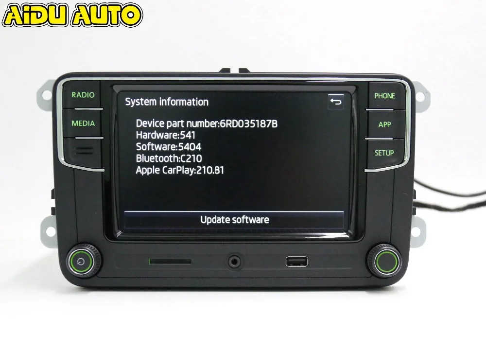 AIDUAUTO Carplay Noname RCD330 RCD330G Plus радио зеленая подсветка для Skoda Octavia fabia 6RD 035 187 B 6RD035187B