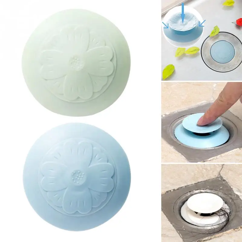 

Sink Bathtub Drain Protector 2 IN 1 Floor Silicone Drain Stopper Deodorant