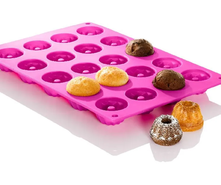 

Freeshipping 20-Cavity Germany Mini Fancy Bundt Savarin Cake Pan Silicone Mold Pudding Chocolate Bakeware Chiffon Mould