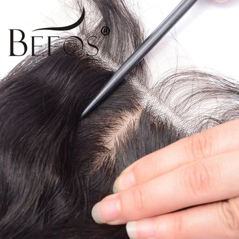

Silk Base Closure Body Wave Remy Peruvian Human Hair 4x4 Silk Closure Middle Part Free Part Bleached Knot Free Shipping Beeos