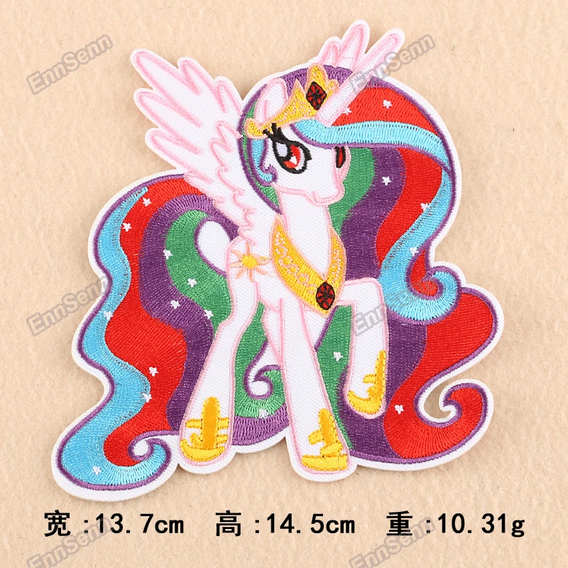 

2pcs/lot Cartoon My little Horse Patches For Clothes Iron On Sew On Embroidered Fabric Badges Applique DIY Apparel Accessory