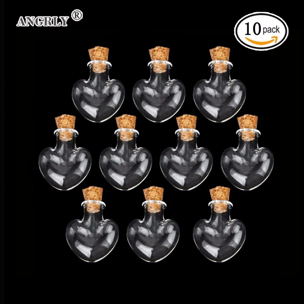10PCS MINI Small Cork Stopper Glass Bottles Vials Jars Containers Supply
