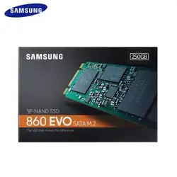 Накопитель SSD SAMSUNG Original 860 EVO M.2 2280 SATA 500 GB 250 GB Внутренний твердотельный жесткий диск 1 T для ноутбуков настольных ПК MLC