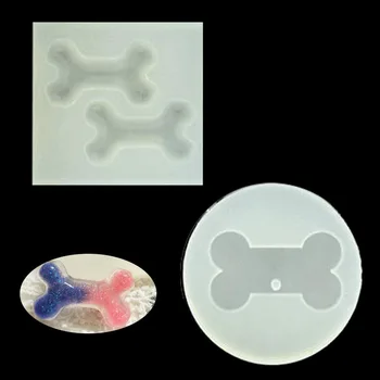 

1PC Bones Dog Tag Pendant DIY Silicone Mold Dried Flower Jewelry Accessories Tools Equipments Resin Molds