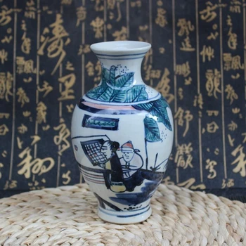 

Collection of blue and white porcelain vases in Jingdezhen, China