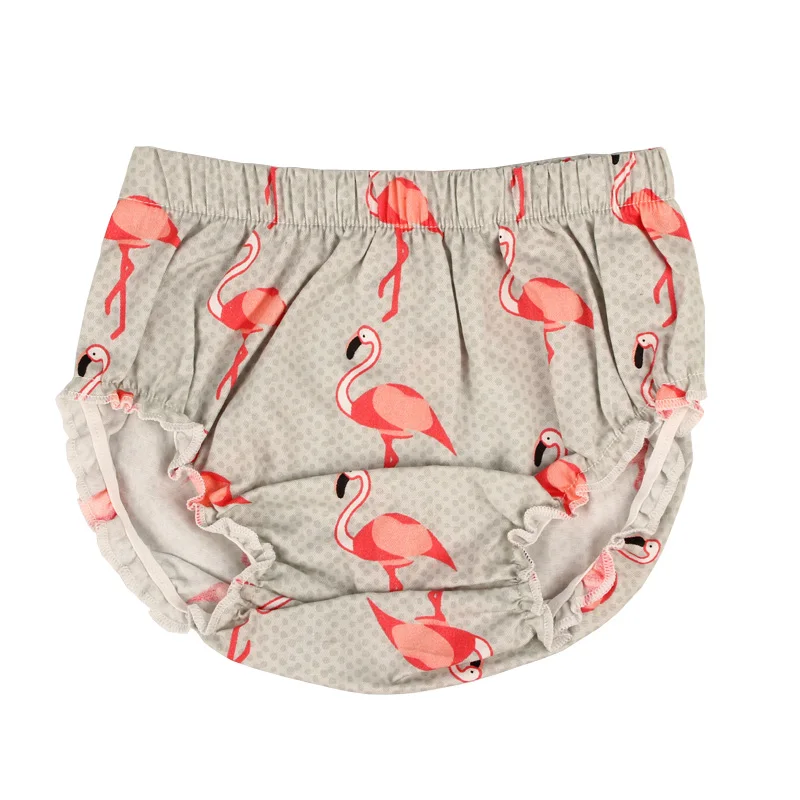 Flamingo Baby Bloomers Newborn Baby Cotton Nappy Cover Shorts Floral Print Little Girl Sunsuit Bohemian Baby Clothes (9)