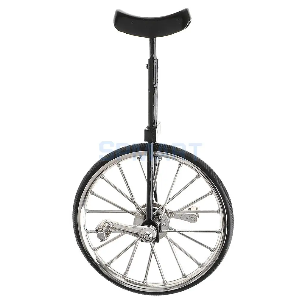 1:10 Scale Alloy Diecast Racing Unicycle Bike Showcase Model Bicycle Vehicle Toy Desk Crafts Collectibles Black
