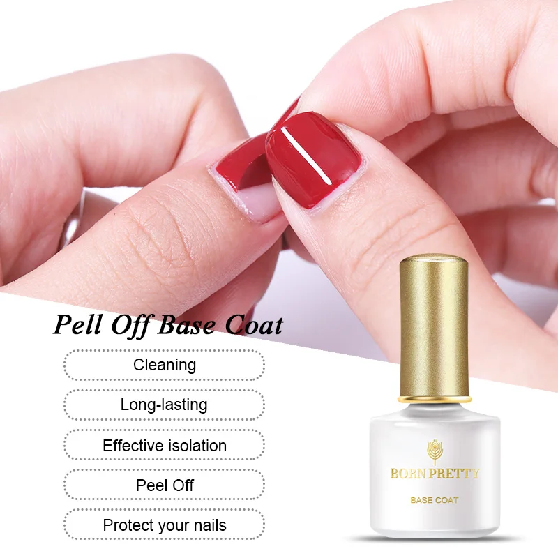 BORN PRETTY Base Top Coat Gel Nail Polish 6ml Matte Gel Gel Varnish Manicure Reinforcement Gel Peel Off Varnishe Nail Art Design