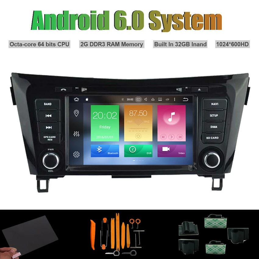 Android 6.0 Octa core CAR DVD PLAYER for NISSAN X TRAIL QASHQAI ROGUE