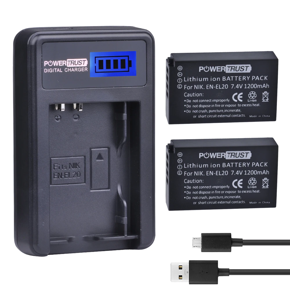 Аккумулятор для фотоаппарата 7 4 В с ЖК экраном и USB зарядным устройством NIKON 1 J1 J2 J3